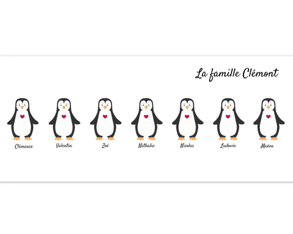 Mug personnalisé famille - Pingouins|Cadeaux.com Outlet