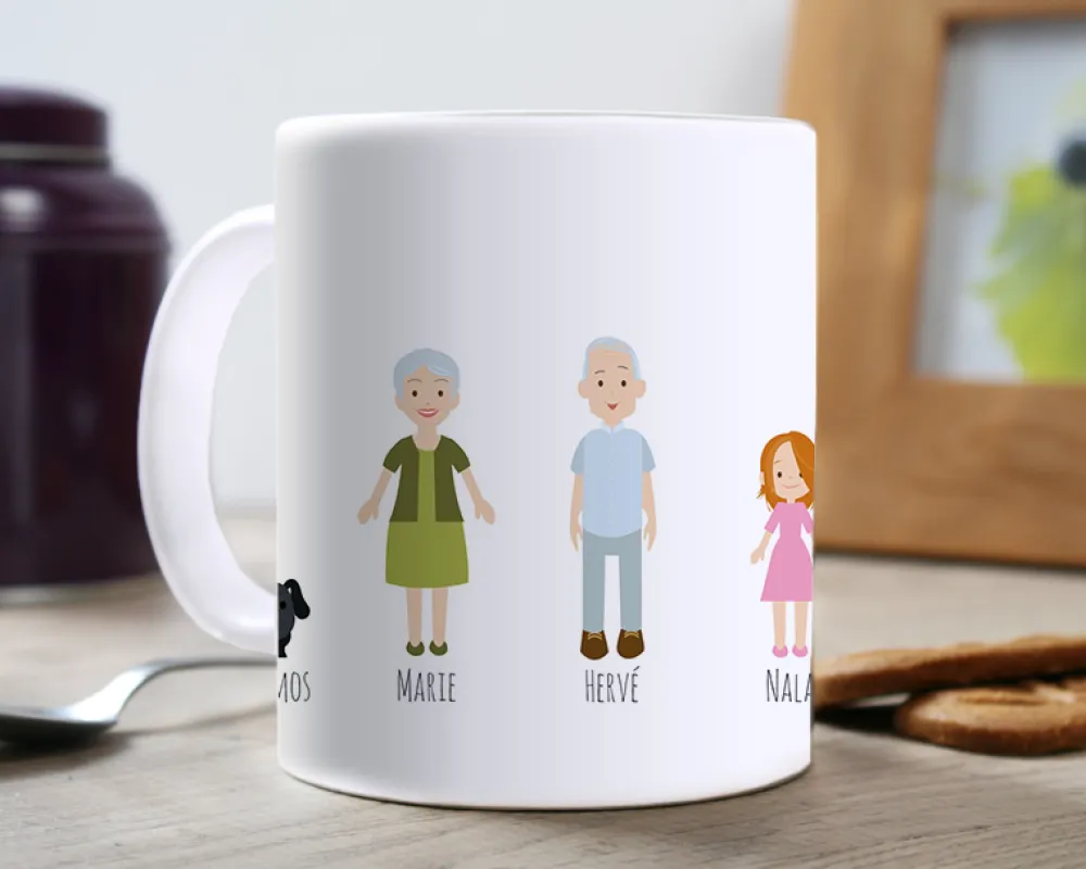 Mug personnalisé famille - Family Circus|Cadeaux.com New