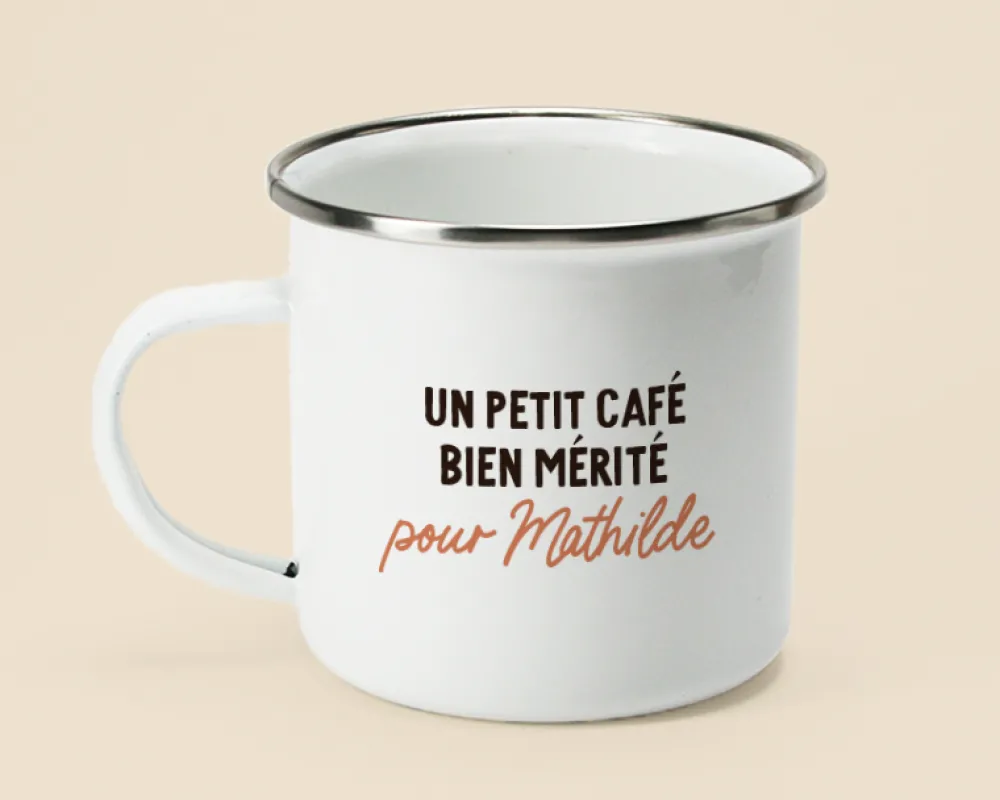 Mug personnalisé émaillé - Message|Cadeaux.com Hot