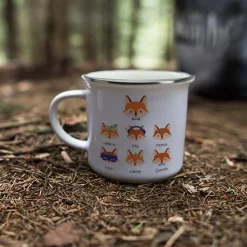 Mug personnalisé émaillé - Papa Renard et sa meute|Cadeaux.com Discount