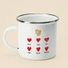 Mug personnalisé émaillé - Papi et ses petits coeurs|Cadeaux.com Online
