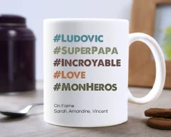 Mug personnalisé message - Hashtag|Cadeaux.com Hot