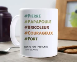 Mug personnalisé message - Hashtag|Cadeaux.com Hot
