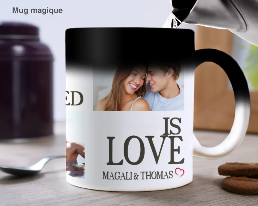 Mug personnalisé photo - Message d'amour|Cadeaux.com Online