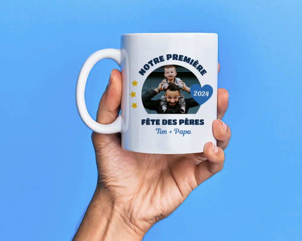 Mug personnalisé photo - Première Fête des Pères|Cadeaux.com Best