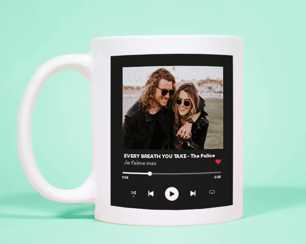 Mug personnalisé photo - Spotify|Cadeaux.com Clearance