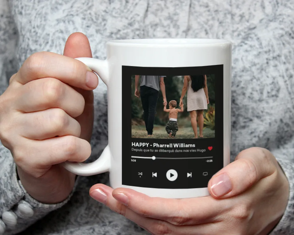Mug personnalisé photo - Spotify|Cadeaux.com Clearance