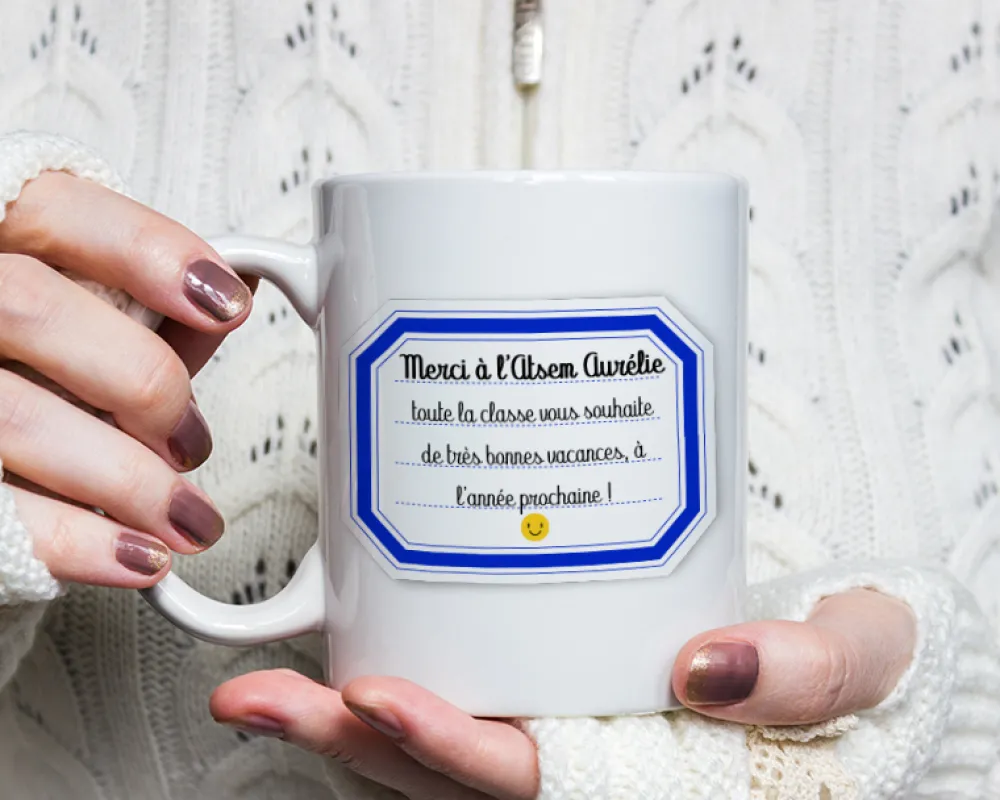 Mug personnalisé remerciements - Maîtresse, Maître et ATSEM|Cadeaux.com New