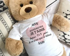 Ours en peluche géant personnalisable - Aujourd'hui je t'aime depuis... jours|Cadeaux.com