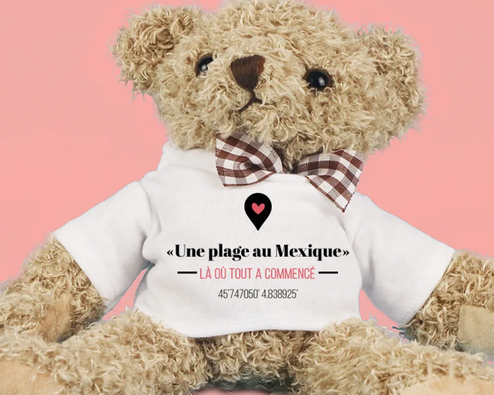 Ours en peluche personnalisable - Là où tout a commencé|Cadeaux.com