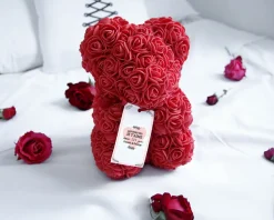 Ours en roses avec carte personnalisée - Aujourd'hui je t'aime depuis|Cadeaux.com Outlet