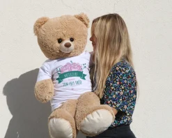 Ours Géant Personnalisable - Collection Maman Fleurie|Cadeaux.com