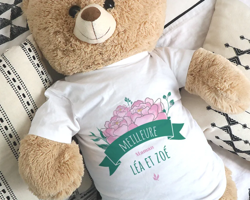 Ours Géant Personnalisable - Collection Maman Fleurie|Cadeaux.com