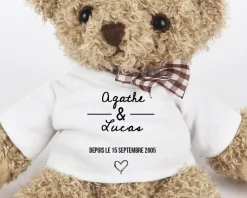 Ourson en peluche personnalisable - Jour de rencontre|Cadeaux.com Best