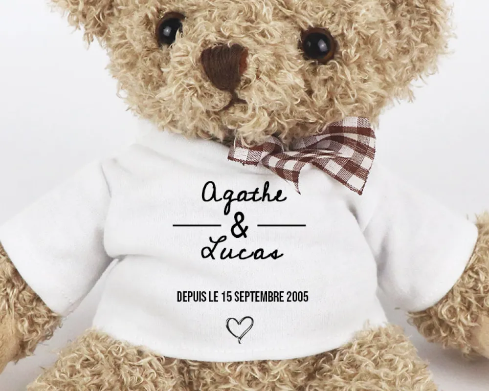 Ourson en peluche personnalisable - Jour de rencontre|Cadeaux.com Best