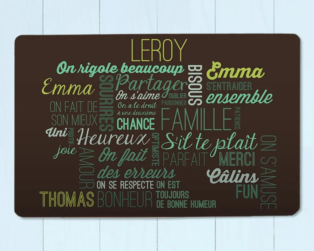 Paillasson personnalisé - Famille|Cadeaux.com Hot