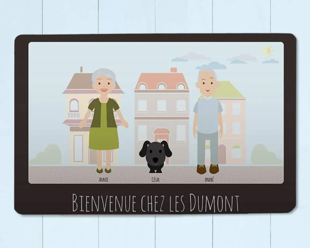 Paillasson personnalisé - Family Circus|Cadeaux.com New