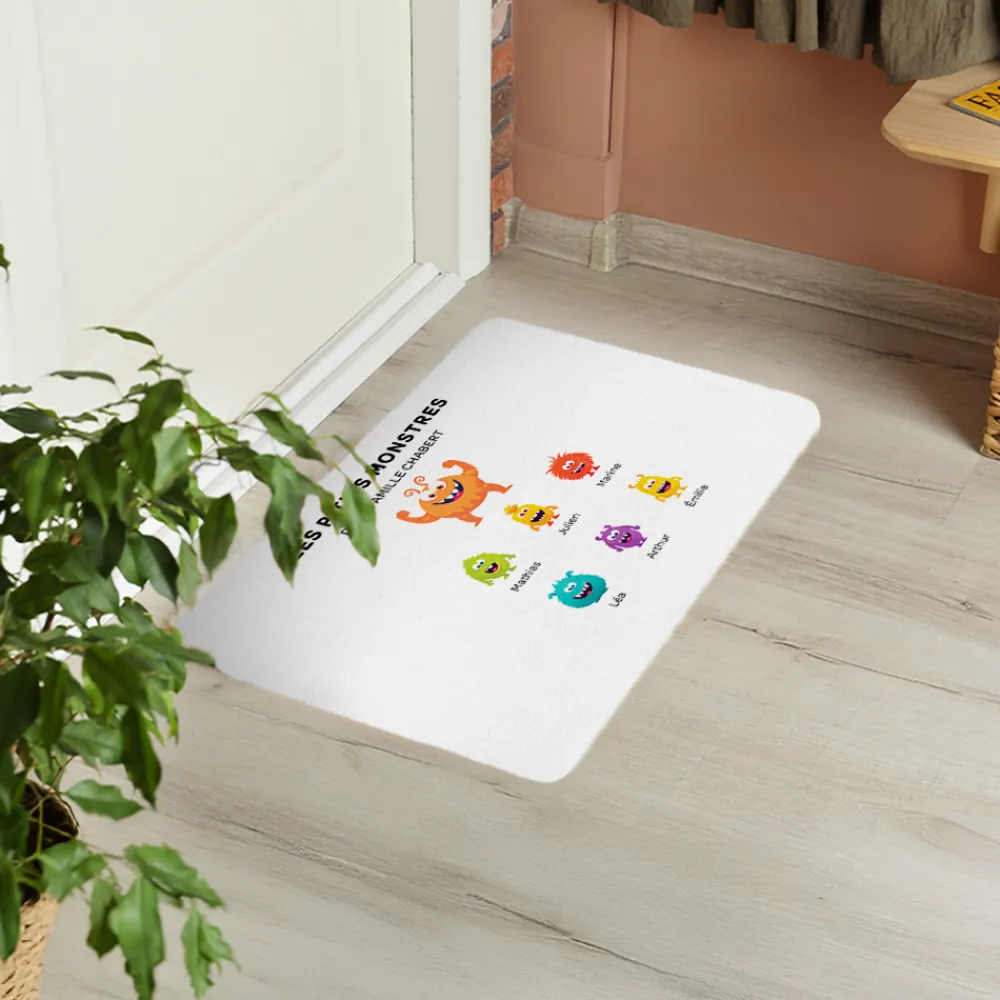 Paillasson personnalisé - Famille Monstres|Cadeaux.com Discount