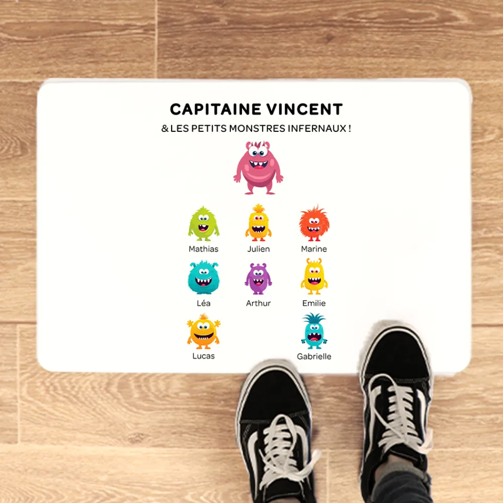 Paillasson personnalisé - Famille Monstres|Cadeaux.com Discount