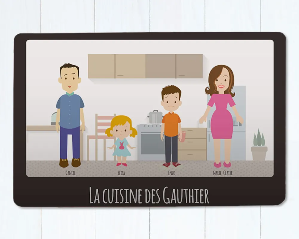 Paillasson personnalisé Cuisine - Family Circus|Cadeaux.com Outlet