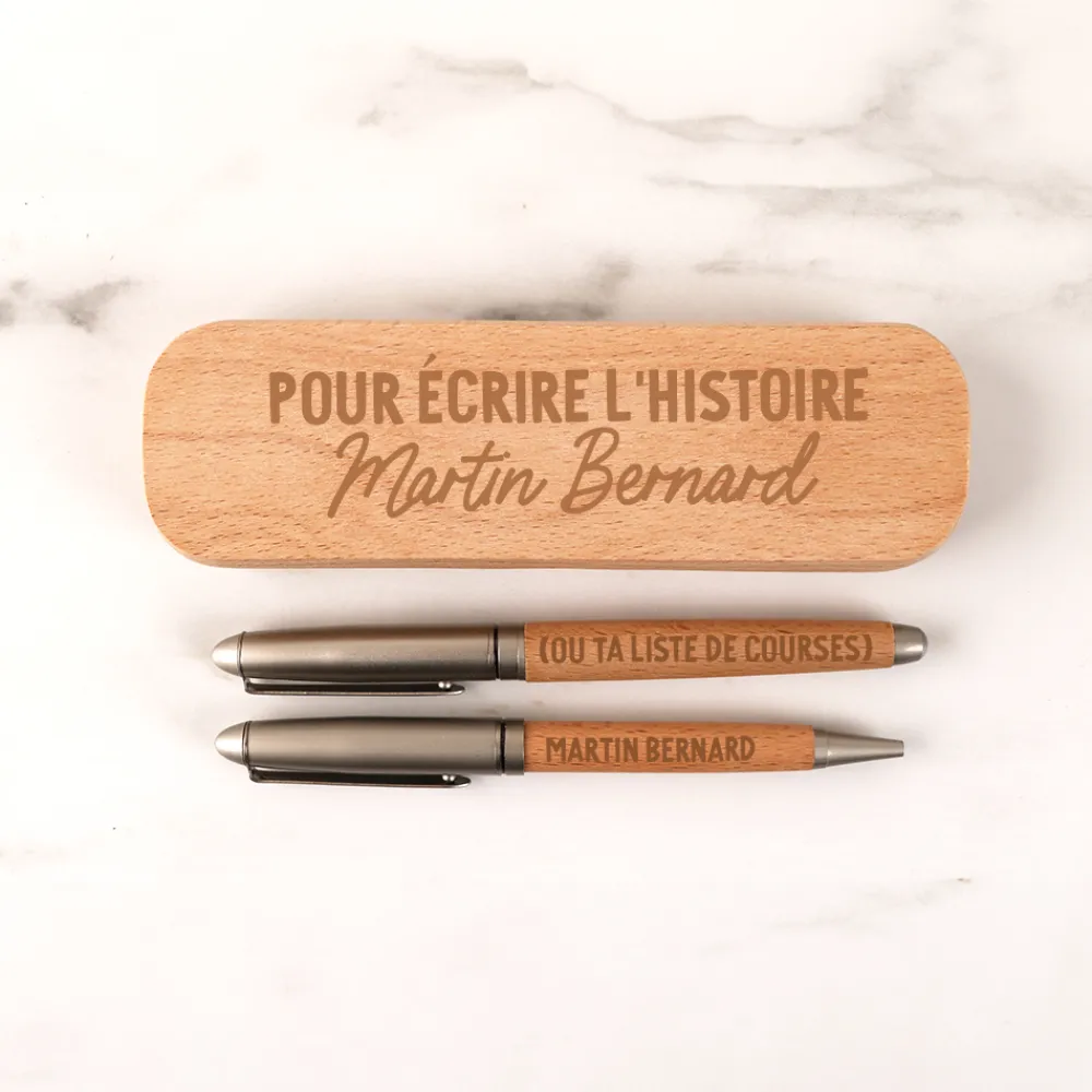 Parure de stylos personnalisés - Message|Cadeaux.com Online