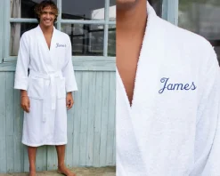 Peignoir brodé Homme|Cadeaux.com Discount