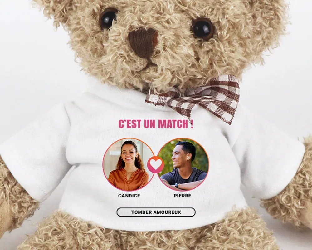Peluche personnalisée - It's a match|Cadeaux.com Best