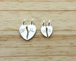 Pendentif Coeur à Partager en Argent véritable|Cadeaux.com Hot