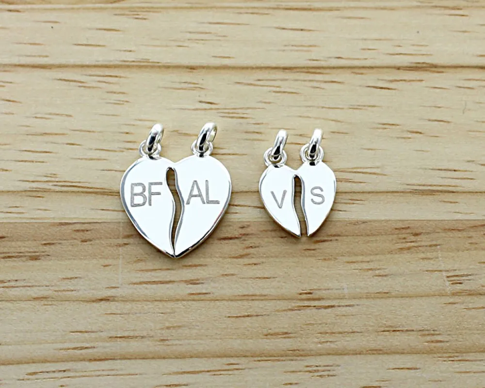 Pendentif Coeur à Partager en Argent véritable|Cadeaux.com Hot