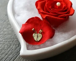 Pendentif personnalisé Coeur à Partager - Plaqué Or 14 carats|Cadeaux.com Online