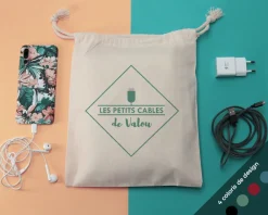 Petit Pochon Personnalisable - Rangement Câbles et Chargeurs|Cadeaux.com Best