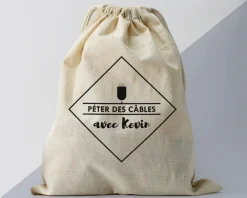 Petit Pochon Personnalisable - Rangement Câbles et Chargeurs|Cadeaux.com Best