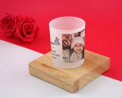 Photophore en verre personnalisé - Photo et message|Cadeaux.com Discount