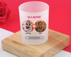 Photophore personnalisé - It's a match|Cadeaux.com