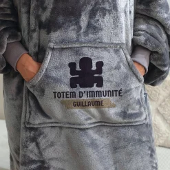 Plaid à capuche personnalisé - Totem|Cadeaux.com Discount