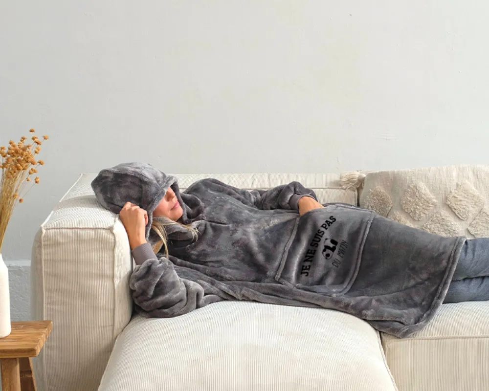 Plaid à capuche personnalisé - Panda|Cadeaux.com Online