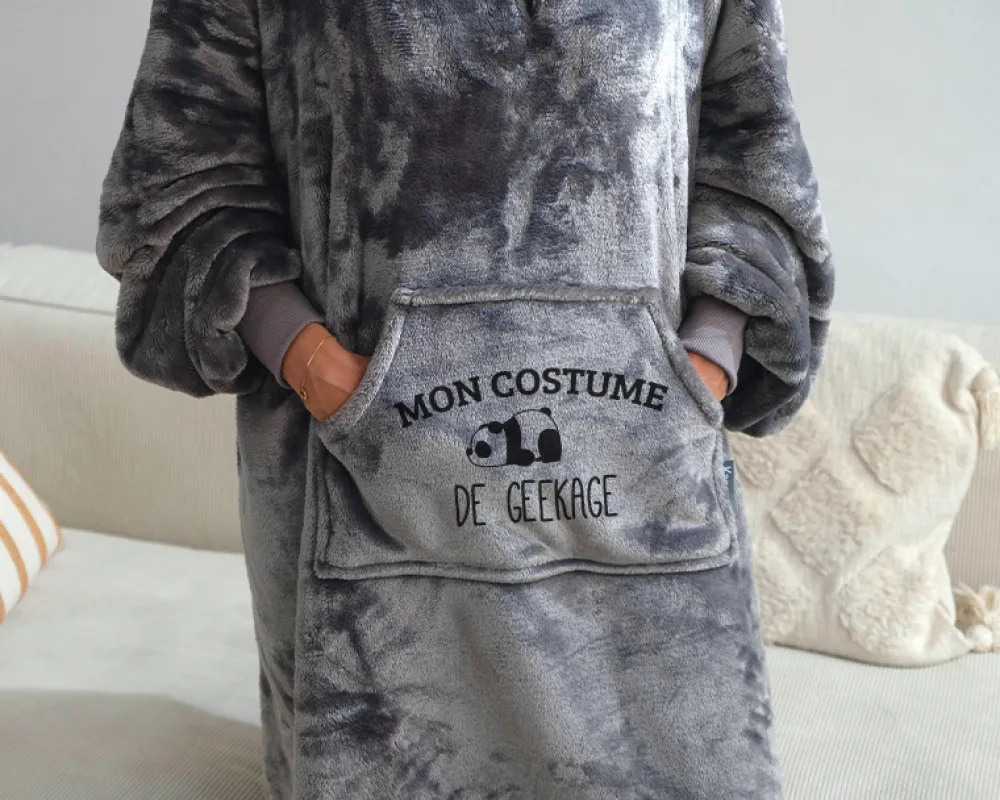Plaid à capuche personnalisé - Panda|Cadeaux.com Online