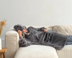 Plaid à capuche personnalisé - Message|Cadeaux.com