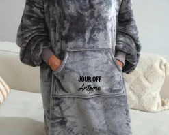 Plaid à capuche personnalisé - Message|Cadeaux.com