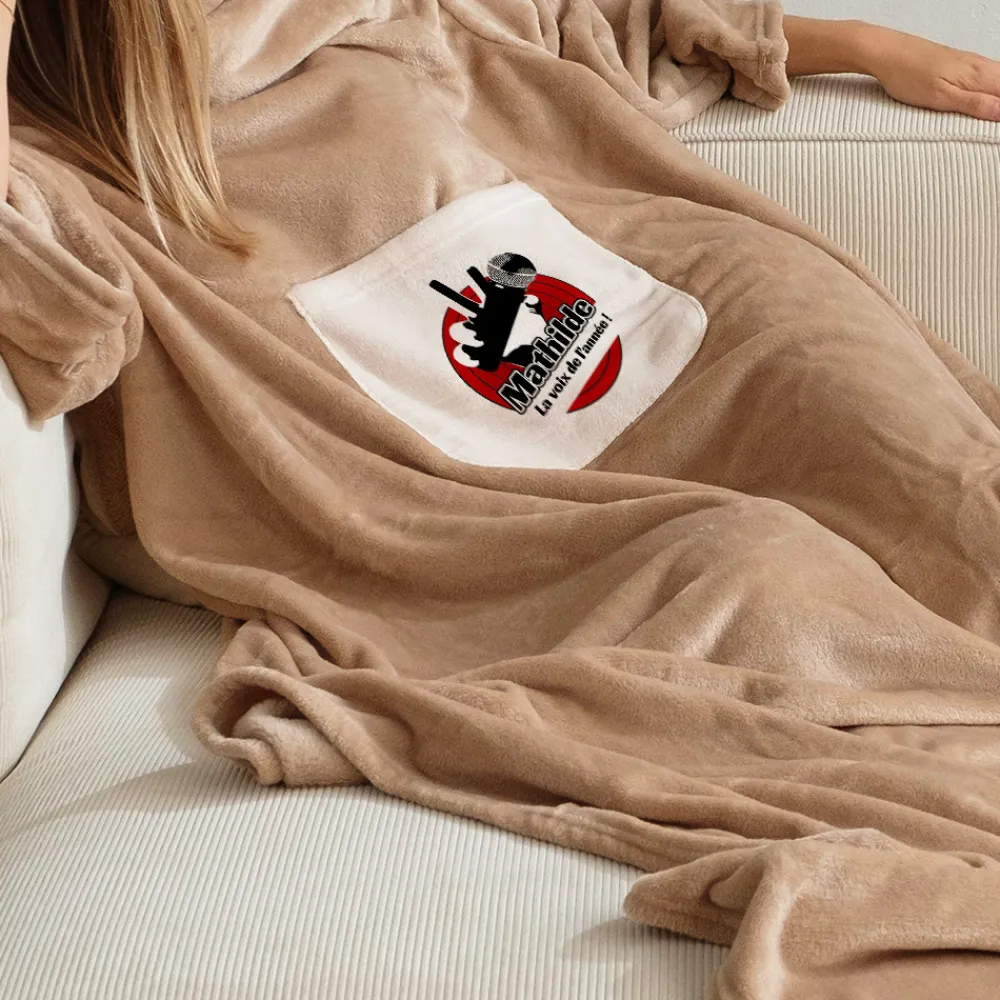 Plaid à manches personnalisé - The Buzz|Cadeaux.com