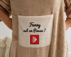 Plaid à manches personnalisé - En Pause|Cadeaux.com Outlet