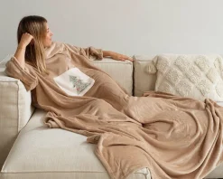 Plaid à manches personnalisé Noël - Sapin Famille|Cadeaux.com New