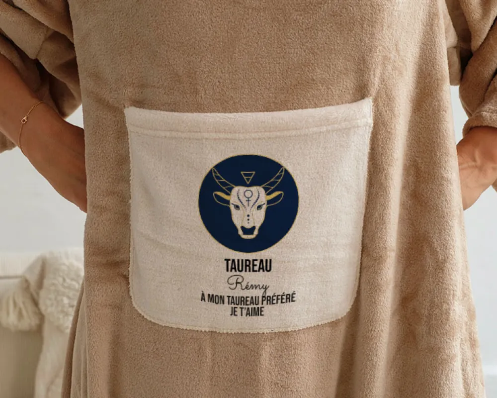 Plaid à manches personnalisé - Signe Astrologique|Cadeaux.com