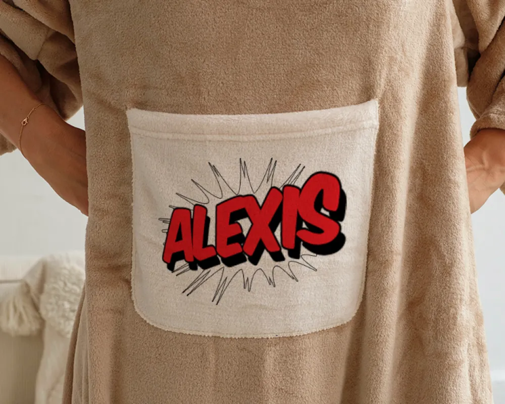 Plaid à manches personnalisé - Comics|Cadeaux.com New