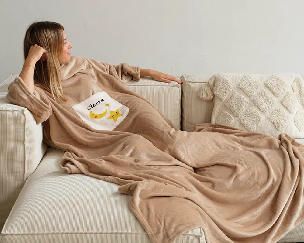 Plaid à manches personnalisé - Bonne nuit|Cadeaux.com New