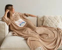 Plaid à manches personnalisé anniversaire - Bougies|Cadeaux.com