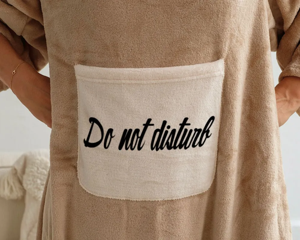 Plaid à manches personnalisé - Do not disturb|Cadeaux.com Discount