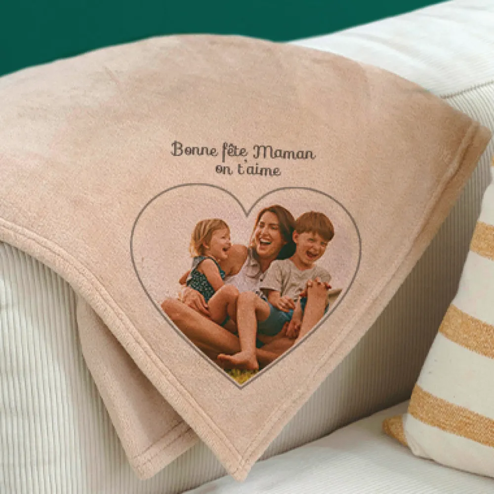 Plaid personnalisé - Coeur Photo|Cadeaux.com Clearance