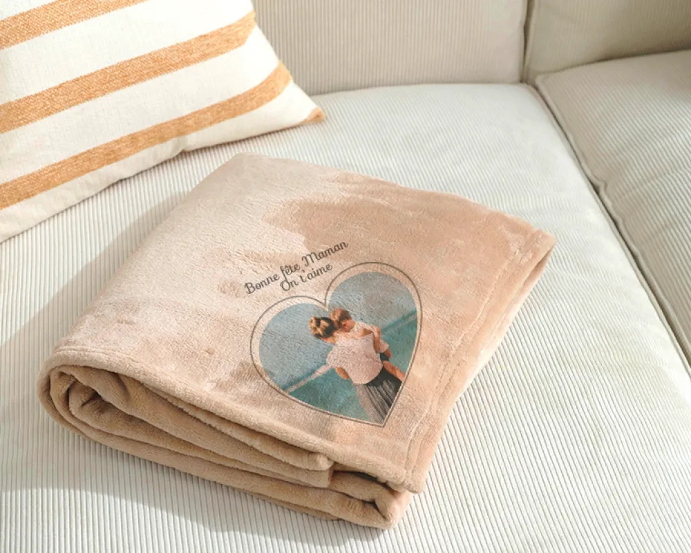 Plaid personnalisé - Coeur Photo|Cadeaux.com Clearance