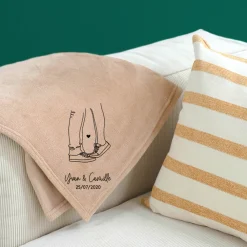 Plaid personnalisé - Dessin au trait|Cadeaux.com Discount